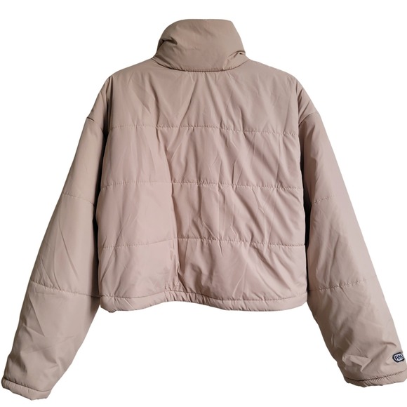 The Fifth Label Tan Beige Cropped Quilted Puffer Jacket Oversized Size US 6 - Picture 7 of 14